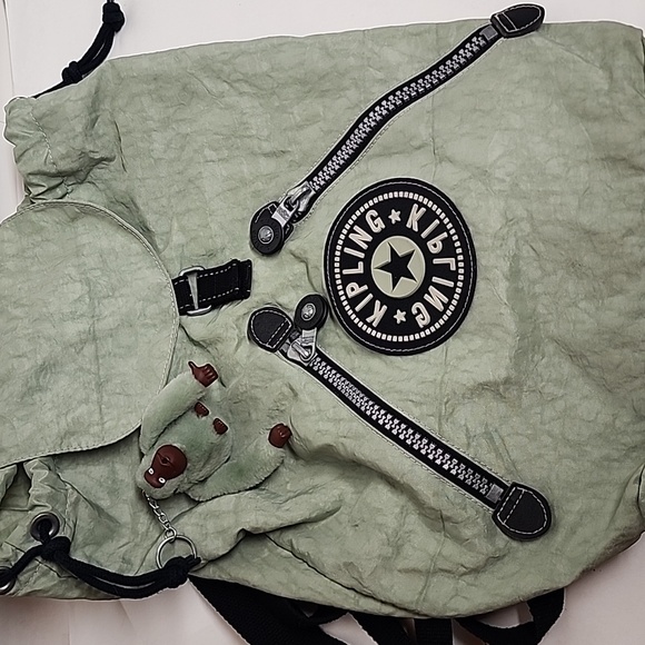 Kipling Rare Neutral Color Sage Unisex Backpack Comfort, Quality, Minimalist Wow - Picture 9 of 9